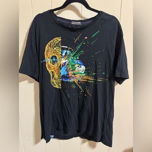 Robert Graham men’s 2x xxl black skull designer shirt art cotton
